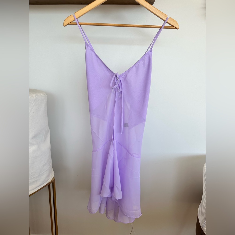 BUMPSUIT chiffon top in lilac